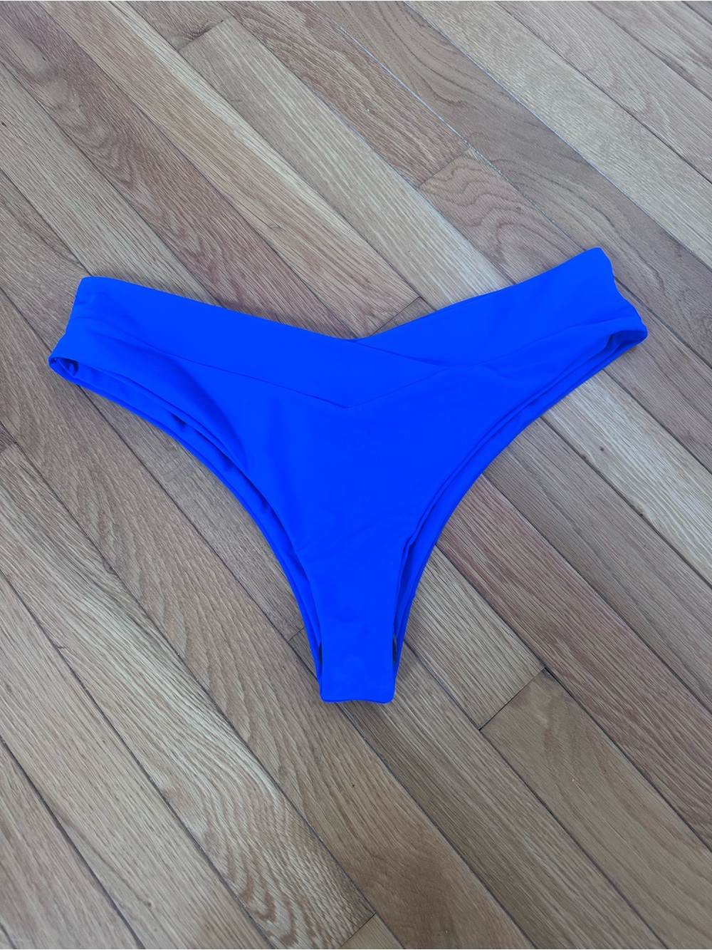 SHEIN V-Front Bikini Bottoms in Cobalt Blue